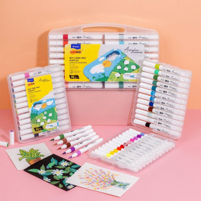 Hộp 24 Bút Lông Màu Acrylic Markers 1 Đầu - Colokit ACM-C004