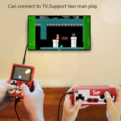 Máy chơi game cầm tay 4 nút SUP hơn 400 trò vui nhộn, tuỳ chọn thêm tay cầm, kết nối được với TV (Giao màu ngẫu nhiên) - Hàng nhập khẩu