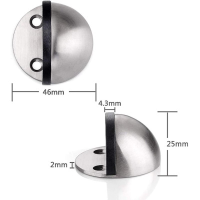 Chặn Cửa Bán Nguyệt , Chống Va Đập Cánh Cửa Với Tường, Miếng 3M Dán Sàn, Không Khoan. TakyHome 1100