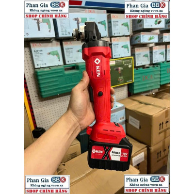Thân máy mài KEN 199V chân pin phổ thông, 100% dây đồng - Thân máy mài dùng pin hàng đẹp loại 1