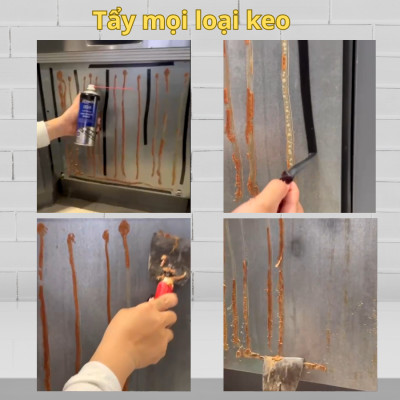 Bình Xịt Tẩy Keo, Silicon, Tẩy Sơn, Tẩy Mọi Loại Keo O’tech BX-8 (450ml) Gasket Sealant Remover - Hàng Chính Hãng