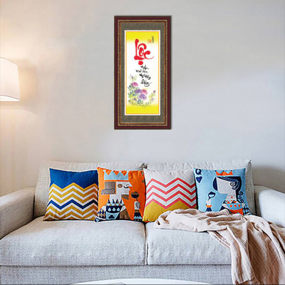Tranh Khung Thư Pháp LỘC TẤN VINH HOA TPT_30-14 (30 x 60 cm) Thế Giới Tranh Đẹp