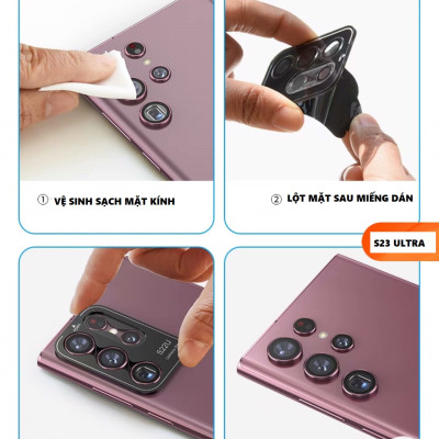 Bộ 5 vòng bảo vệ camera TiTan Kuzoom dành cho Samsung S23 Ultra ( hàng chính hãng)