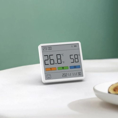 Nhiệt ẩm kế Duka TH1, máy đo nhiệt độ, độ ẩm phòng màn hình lớn 3,67", hiển thị trạng thái nhiệt độ, độ ẩm phòng nhanh chóng chính xác, cài đặt ngày giờ
