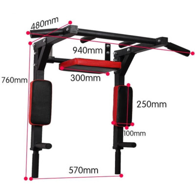 Xà đơn xà kép đa năng gắn tường 8 in 1