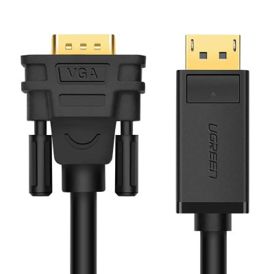 Ugreen UG10247DP105TK 1.5M màu Đen Cáp chuyển đổi DP sang VGA Hỗ trợ độ phân giải Full HD 1080P - HÀNG CHÍNH HÃNG