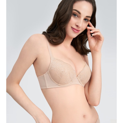 Áo lót ren nữ nâng ngực có gọng, mút mỏng Triumph Simply Style Larkspur WHP 3918 giúp ôm và hỗ trợ nâng ngực tùy chỉnh, họa tiết ren hoa sang trọng