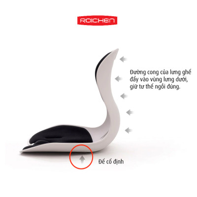 [Gia dụng Minh Ngọc] Ghế chỉnh dáng ngồi đúng - Roichen Hàn Quốc (Made in Korea). Dùng cho Nam, 5 màu lựa chọn (Đen, nâu, ghi xám, xanh Mint, xanh dương) Hàng chính hãng