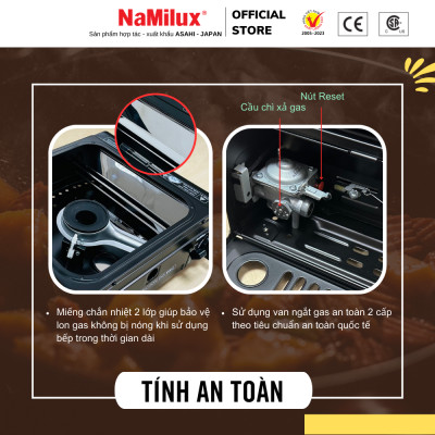 Bếp Lẩu - Nướng Không Khói EVS2│Chống Gió Siêu Việt│Vỉ Chống Dính Teflon Whitford│Hàng Chính Hãng