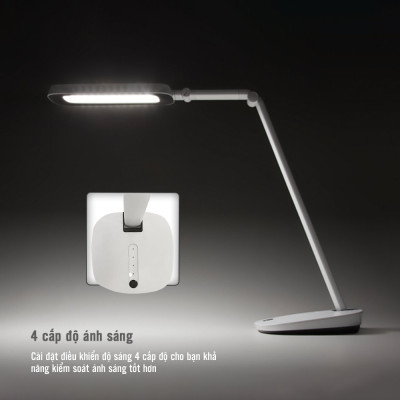 Đèn bàn học bảo vệ mắt Philips LED RobotPlus DSK601 RD 13W ánh sáng trung tính 4000K, 4 cấp độ sáng