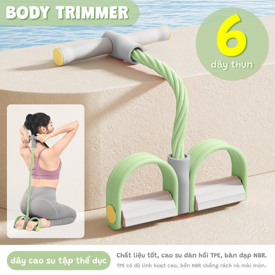 Dây Tập Bụng 6011N,Dây Kéo Đàn Hồi Kháng Lực  Ống Cao Su, Dây Kéo Tập Gym