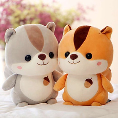 Gấu bông con sóc dễ thương, sóc con đáng yêu siêu cute (25cm--->38cm) vải miniso 4 chiều mềm mại cao cấp, an toàn cho trẻ nhỏ