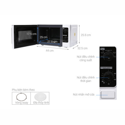Lò Vi Sóng Toshiba ER-SM20(W)VN - 20L - Hàng chính hãng