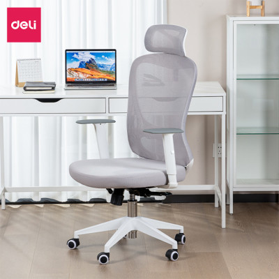 Ghế Xoay Văn Phòng Công Thái Học Cao Cấp Có Khóa Ngả Lưng 135 Độ Gối Tựa Đầu 3D Tựa Tay Điều Chỉnh Deli - Hỗ Trợ Đốt Sống Cổ Tối Ưu Tư Thế Ngồi - Bảo Hành 3 Năm - Ghế Làm Việc Tại Nhà, Văn Phòng