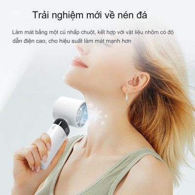 Quạt tích điện nén đá lạnh mini XM Youpin Losky LT-S3213 siêu mát pin khỏe, sử dụng cầm tay để bàn đeo cổ, kèm đế giữ điện thoại - Hàng nhập khẩu