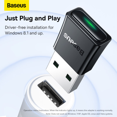 Adapter tạo Bluetooth cho máy tính / usb bluetooth V5.3 Baseus BA07 _ Hàng chính hãng