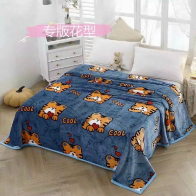 Chăn Lông Tuyết Sữa Hàn Quốc In Hình Siêu Đẹp Siêu Mềm Mịn Kích Thước 2mx2m2 Giao Màu Ngẫu Nhiên