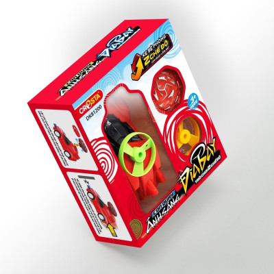 Đồ Chơi Duka: Con Quay Ánh Sáng - Đĩa Bay (Red) DK81200