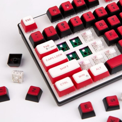 Bàn phím cơ không dây Newmen GM1080 Kailhbox white/ Red Axis- Hàng Chính Hãng 