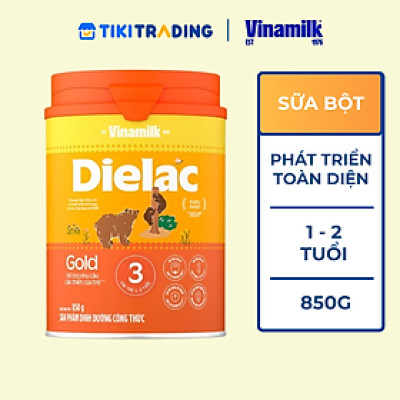Sữa bột Vinamilk Dielac Alpha Gold 3 850g (cho trẻ từ 1 - 2 tuổi)