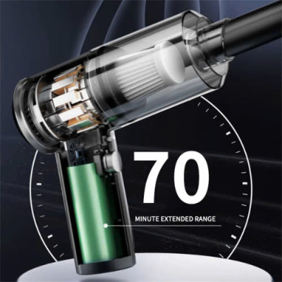 Máy Hút Bụi Cầm Tay Mini Tamashiho Nhật Bản 120W - Lực Hút 9000Pa, Bộ Lọc HEPA, Pin 4000mAh, Đa Chức Năng, HÀNG CHÍNH HÃNG MINIIN