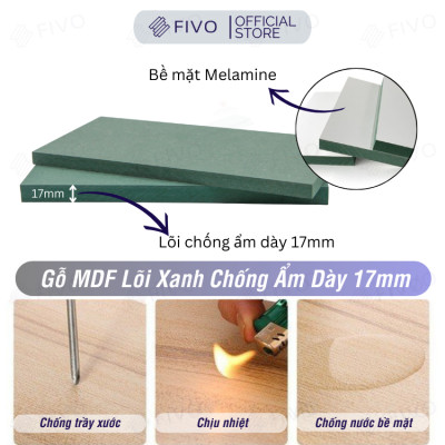 Kệ Để Giày Dép Gỗ Lõi Xanh Chống Ẩm FIVO FS54 Màu Walnut Phối Trắng, Ngăn Tủ Điều Chỉnh Linh Hoạt, Tấm Lưng Thoáng Khí