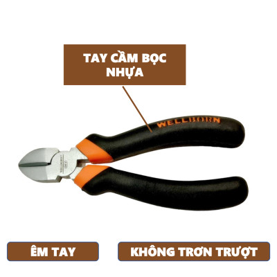 Kìm cắt đa năng - Kìm cắt được nhiều chất liệu từ nhựa đến kim loại khác nhau - Cắt đường kính sản phẩm đến 200mm
