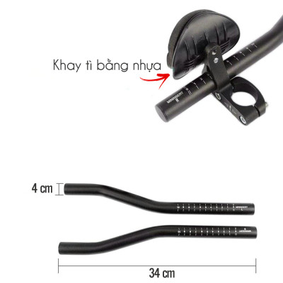 Tay Càng Chống Mỏi, Tay Càng Nghỉ Gắn Ghi Đông Xe Đạp Thể Thao Đua Hợp Kim Nhôm Trọng Lượng Nhẹ (Dài 34cm) Mai Lee