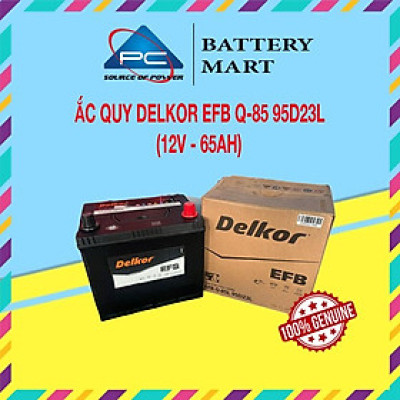 Ắc Quy Delkor EFB Q85/95D23L 12V-65Ah | Q85/115D23L 12V-70Ah