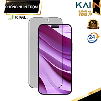 Kính Cường Lực Chống Nhìn Trộm Cho iPhone 16 Pro Max/ 16 Pro/ 16 Plus/ 15 plus/ 16/ iphone 15, JCPAL Preserver Privacy_ Hàng chính hãng