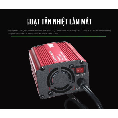 Bộ Chuyển Đổi Nguồn Điện DC 12V Sang AC 110V/220V 150W Cho Xe Ô Tô Cao Cấp -Hàng Nhập Khẩu