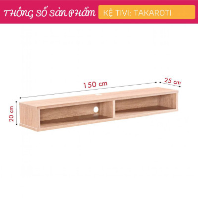 Kệ tivi treo tường hiện đại cho phòng khách SMLIFE Takaroti