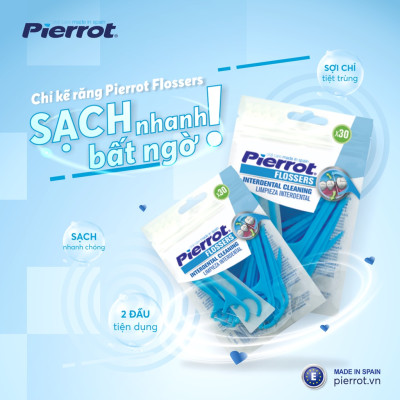 [ Mua 3 tặng 1 ] Chỉ kẽ răng PIERROT FLOSSERS (30pcs)