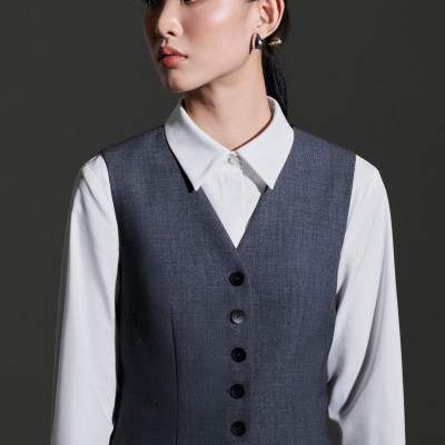 Set áo blazer kết hợp cùng áo gile & chân váy bút chì Zelda thiết kế cao cấp WHITE CHIC