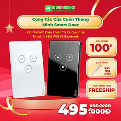 Công Tắc Cửa Cuốn Wifi Hunonic Door S Phiên Bản Mới 2024 Mở Cửa Ngay Cả Khi Không Có Internet
