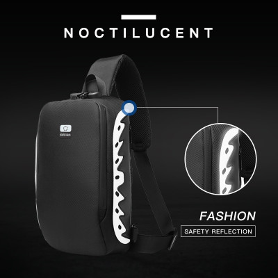 Túi đeo chéo Ozuko phản quang chống thấm nước chống trộm thời trang dành cho thanh thiếu niên