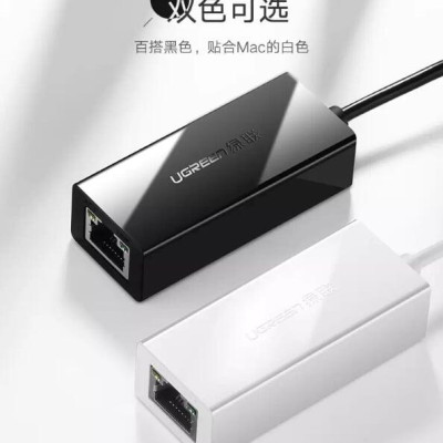 Ugreen UG20253CR110TK 10CM màu Trắng Cáp chuyển đổi USB 2.0 sang cổng LAN RJ45 tốc độ 100Mbps vỏ nhựa - HÀNG CHÍNH HÃNG