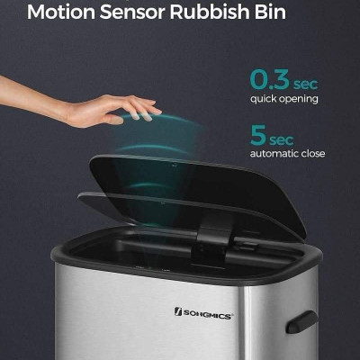 THÙNG RÁC CẢM ỨNG SONGMICS LTB610E50 50 Lít Hàng chính hãng