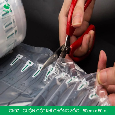 Cuộn cột khí chống sốc - 50cm x 50m - Xốp hơi, đệm hơi đóng gói hàng dễ vỡ - CK07