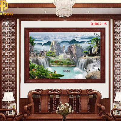 Tranh kính cường lực Sơn Thủy Hữu Tình D1002_05