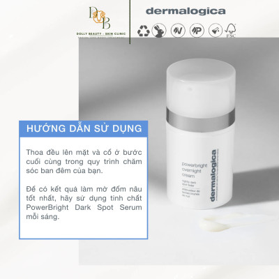 Kem dưỡng ban đêm dành cho da có sắc tố POWERBRIGHT OVERNIGHT CREAM của Dermalogica - Dolly Beauty