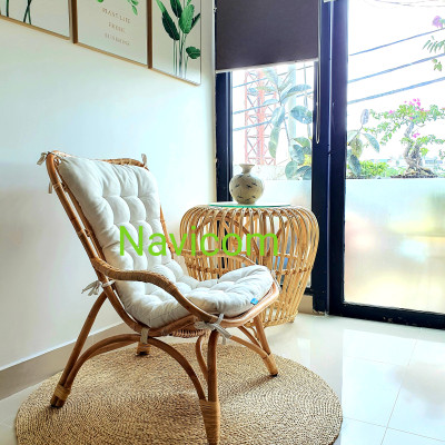 Ghế thư giãn, đọc sách mây tự nhiên ( kèm nệm)