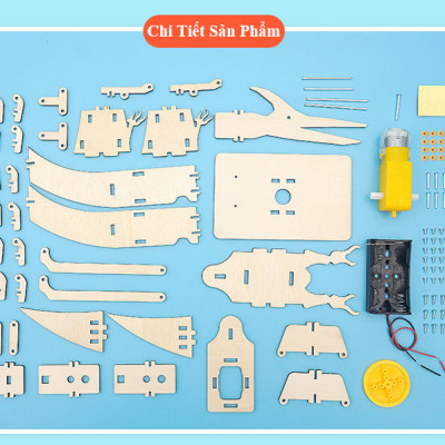 Bộ Đồ Chơi Khoa Học Và Công Nghệ Tự Làm DIY Wood Steam, Đồ Chơi Lắp Ghép STEM, Đồ Chơi Gỗ Cao Cấp Mô Hình Thằn Lằn Bay Pteranodon