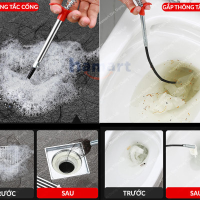 Dụng Cụ Gắp Rác Bồn Chậu 160 Cm Cây Gắp Rác Thông Tắc Bồn Chậu Nhà Vệ Sinh Tiện Lợi