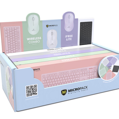 Bộ Bàn Phím Kèm Chuột Không Dây MicroPack iFREE LITE 2 KM-237W Nhiều Màu Lựa Chọn Trẻ Trung Hàng Chính Hãng
