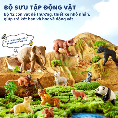 Đồ Chơi Mô Hình Động Vật Similation Toy Set Mideer, Đồ Chơi Giáo Dục Cho Bé 2,3,4,5,6 tuổi