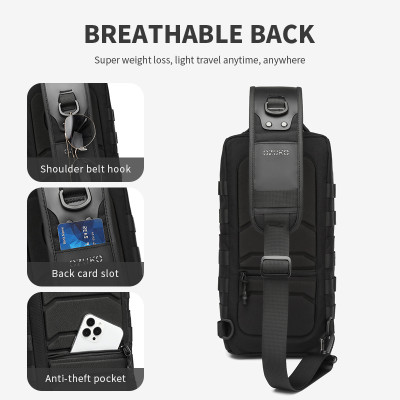 Ozuko Túi Đeo Chéo Ngực Cỡ Lớn Chống Thấm Nước Tiện Dụng Cho Nam