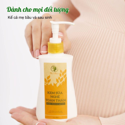 Kem sữa nghệ toàn thân dưỡng trắng da body, đánh bay thâm rạn hiệu quả Wonmom 180g
