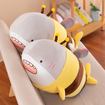 Gấu bông cá mập lai ong siêu hot siêu dễ thương cho bé (25cm--->35cm) vải miniso 4 chiều co giãn êm ái mềm mại, hàng xịn cao cấp chất lượng cao