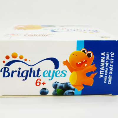 SIRO BỔ MẮT BRIGHT EYES 6+ BỔ SUNG VITAMIN A VÀ CÁC CHẤT CẦN THIẾT GIÚP TRẺ CÓ ĐÔI MẮT SÁNG KHỎE - GIẢM MỎI MẮT, KHÔ MẮT, MỜ MẮT – HẠN CHẾ CẬN THỊ - KHỎI LO CÁC BỆNH VỀ MẮT - HỘP 20 ỐNG NHỰA BẺ